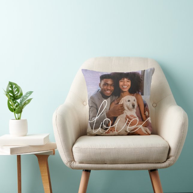 Love Photo Template Personalised Couples Cushion (Chair)