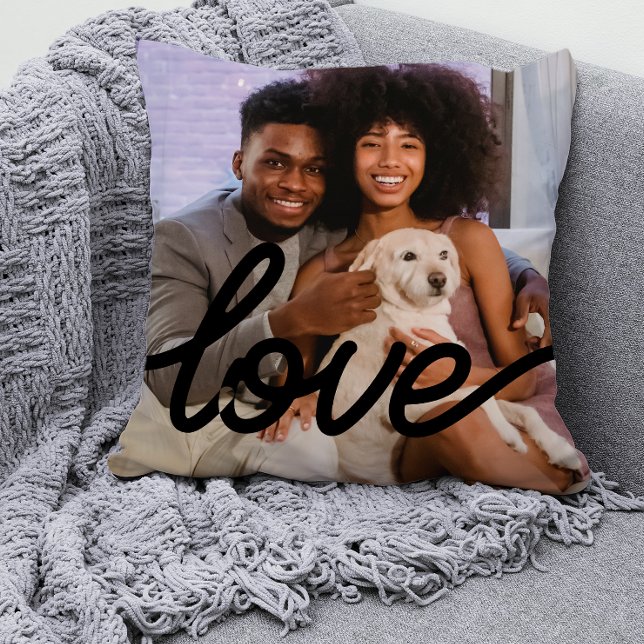 Love Photo Template Personalised Couples Cushion (Creator Uploaded)