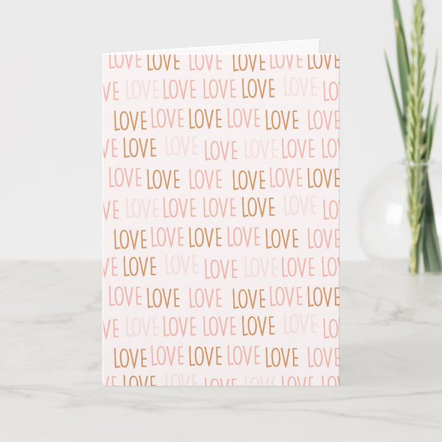 Love phrase Valentine's Day pattern Card (Front)