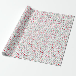 Love phrases, doodle hearts, valentines pattern. wrapping paper