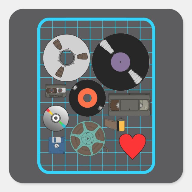 Love Physical Media Square Sticker (Front)