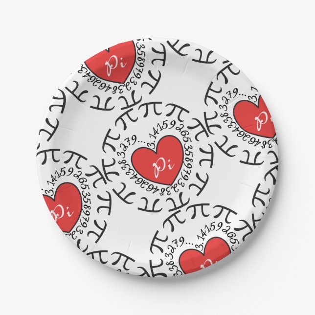 Love Pi 3.14 Paper Plate (Front)