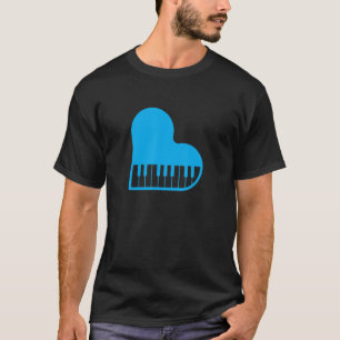 Love Piano Heart Keyboard  Cool Pianist Keyboardis T-Shirt