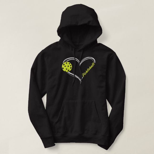 Love Pickleball - cute pickleball match, I love pi Hoodie (Design Front)