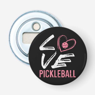 Love Pickleball Heart Pickle Ball Women Girls Kids Bottle Opener