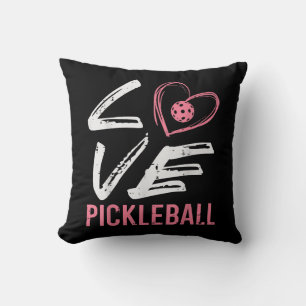 Love Pickleball Heart Pickle Ball Women Girls Kids Cushion