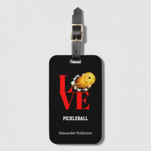 Love Pickleball Personalised Sports  Luggage Tag