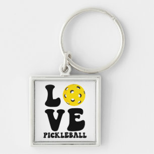 Love Pickleball Retro Key Ring