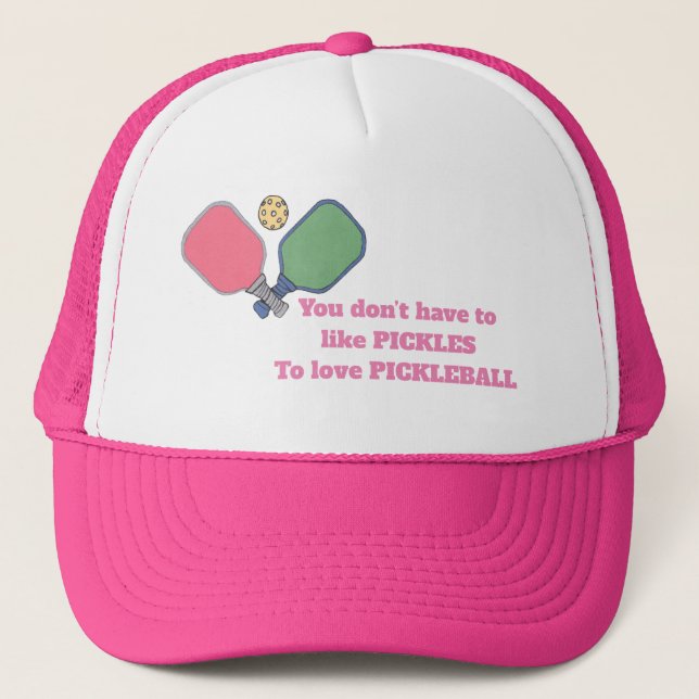 Love pickleball trucker hat (Front)