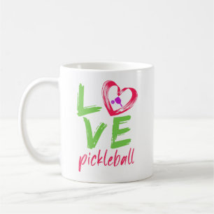 Love Pickleball Watercolor Gift For Sports Lover Coffee Mug