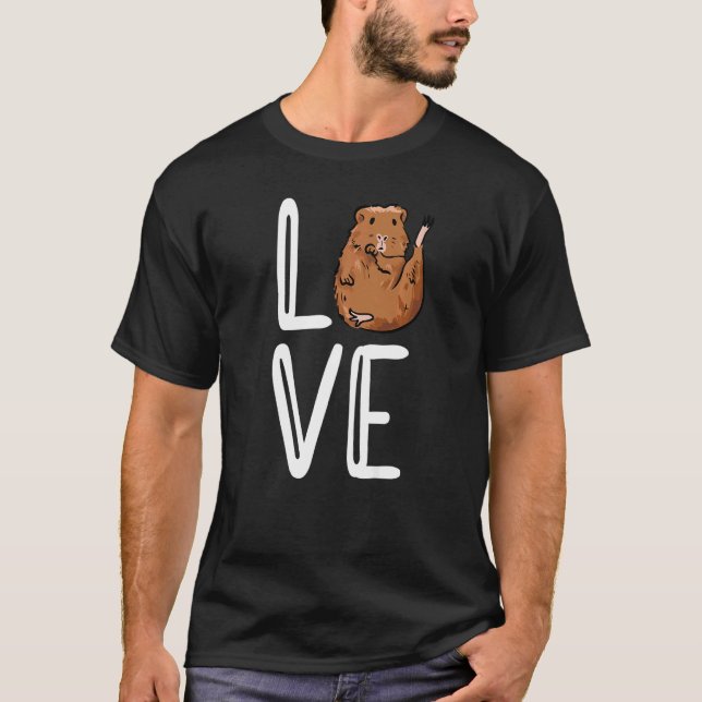 Love Pig Graphic Guinea Pig Owner Pet Cavy Animal  T-Shirt (Front)