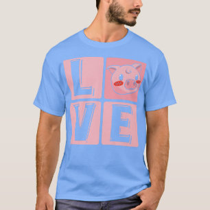 Love Pig Piggy Cute Guinea Pigs Farm Lovers Premiu T-Shirt