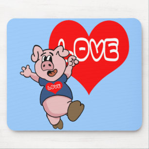 Love Piggy Mouse Pad