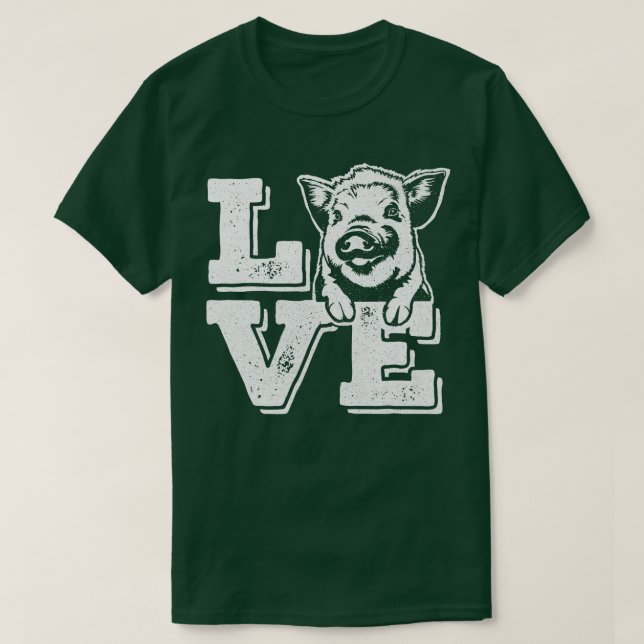 Love Pigs - I Love My Pig Mum and Dad Premium  T-Shirt (Design Front)