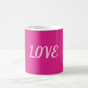 Love pink coffee mug