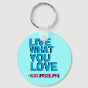 Love Pink Counseling Gifts Key Ring