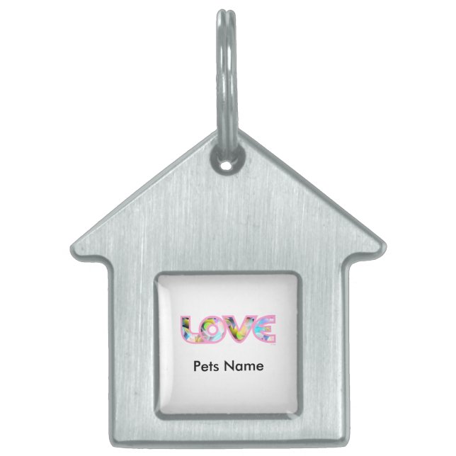 LOVE Pink, Cute Pet Tag (Front)