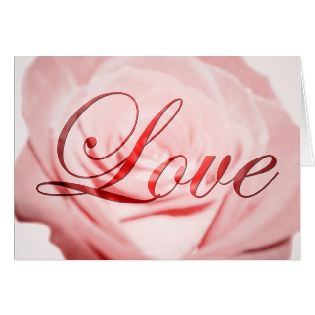 Love : Pink Flower : (Front Horizontal)