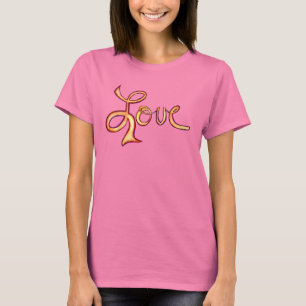 Love Pink Glamorous Inspirational Art T-Shirts