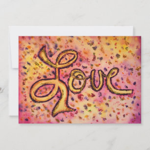 Love Pink Glamourous Glitter Invites or Invitation