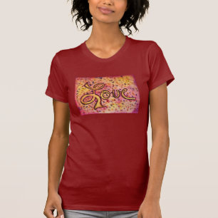 Love Pink Glamourous Inspirational Art Tee Shirt