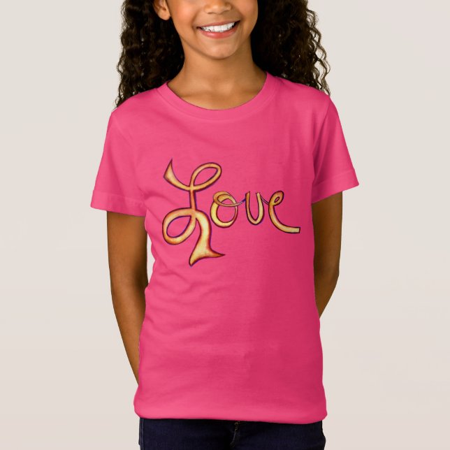 Love Pink Glamourous Inspirational Art Tee Shirts (Front)