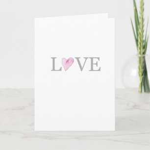 LOVE Pink Heart HAPPY VALENTINES DAY Sweet Card