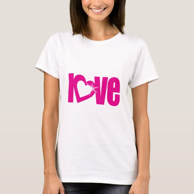 "love" pink heart text top (Front)