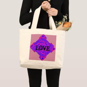 LOVE PINK MANDALA LARGE TOTE BAG