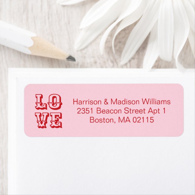 Love pink red modern fun typography custom (Insitu)