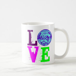 LOVE - pink ribbon mug