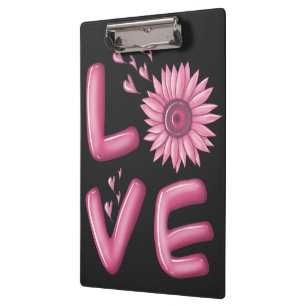 Love Pink Sunflower   Clipboard