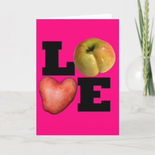 LOVE Pink Valentine's Day Greeting 1 Holiday Card