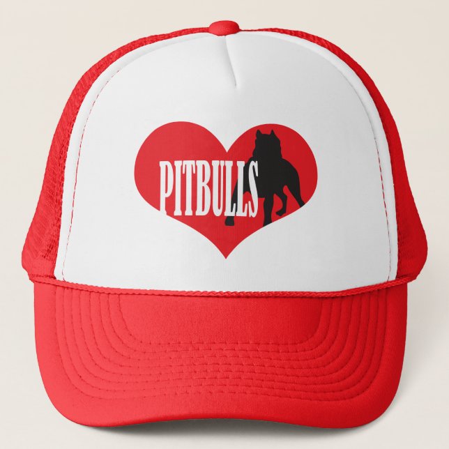 Love Pitbulls Trucker Hat (Front)