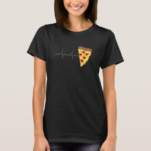 Love Pizza Ekg Heart Beat Pepperoni Valentines Men T-Shirt