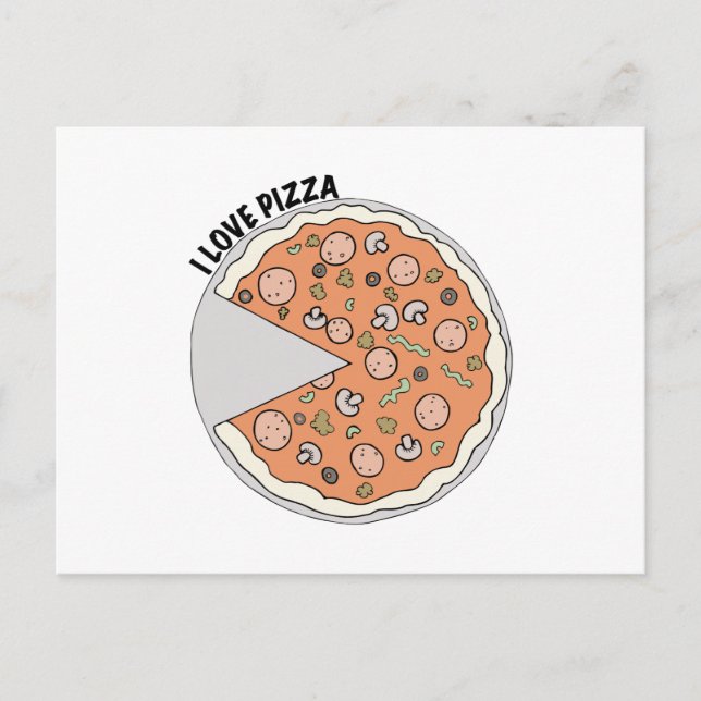 Love Pizza Postcard (Front)