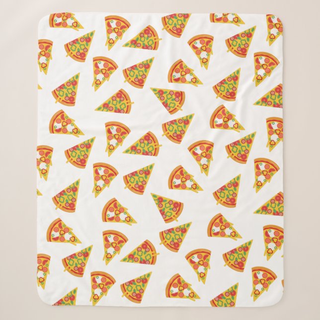 Love Pizza Sherpa Blanket (Front)