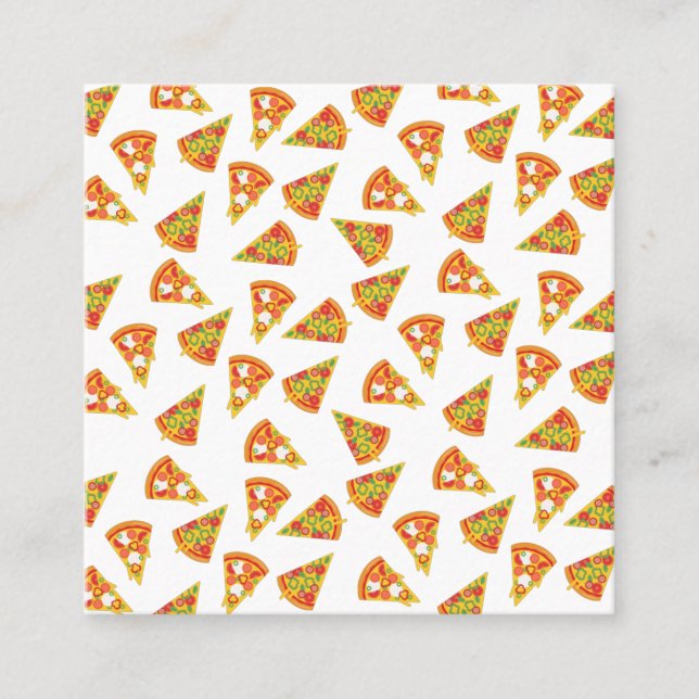 Love Pizza   Square Business Card (Front)