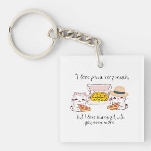 LOVE PIZZA VERY MUCH, CATS KEY RING
