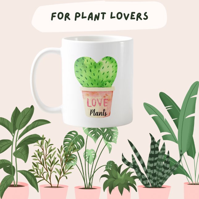 Love Plants Watercolor Coffee Mug (Creator Uploaded)