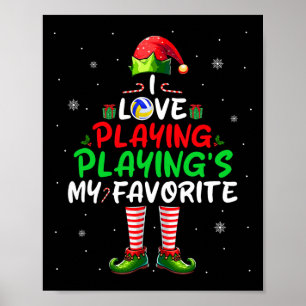 Love Playing Playing's My Favourite Xmas Volleybal Poster