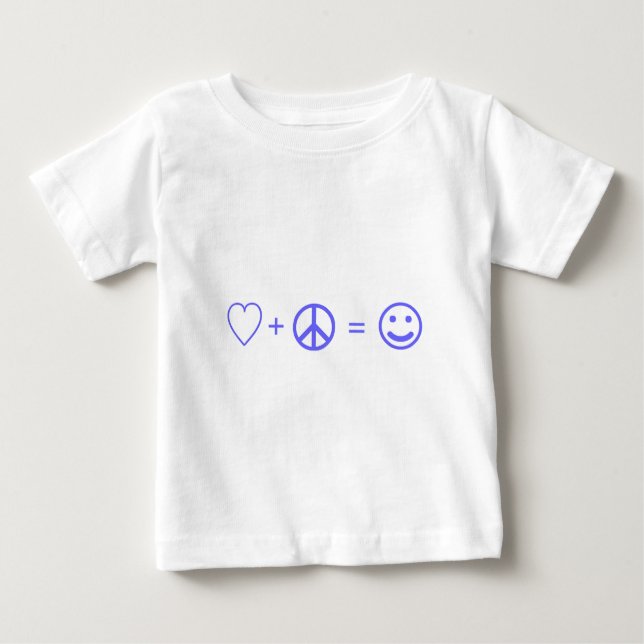 Love plus Peace equals Happiness Baby T-Shirt (Front)