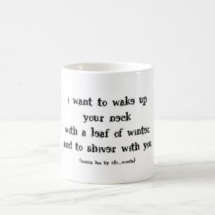 Love poem coffee mug