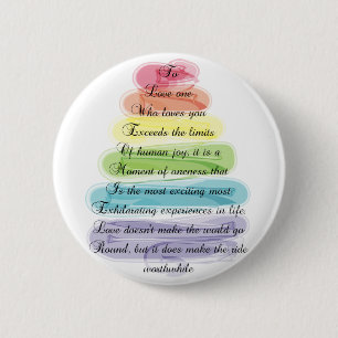 "Love" Poem Gifts Artsy Tree Design 6 Cm Round Badge