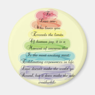 "Love" Poem Gifts Artsy Tree Design Magnet