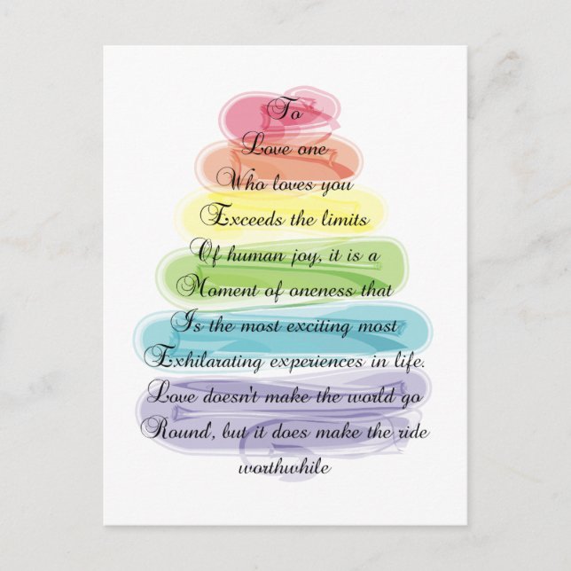 "Love" Poem Gifts Artsy Tree Design Postcard (Front)