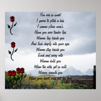 Love poem poster