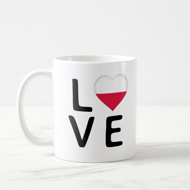 Love - Poland Flag Coffee Mug (Left)