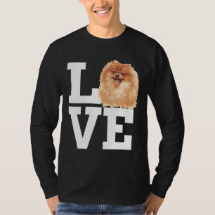 Love Pomeranian Dog Cute Pomeranian Furry Dog Face T-Shirt