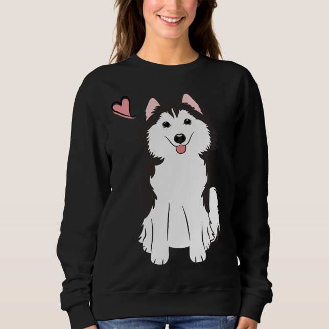 Love Pomsky Pomeranian Husky Sweatshirt (Front)